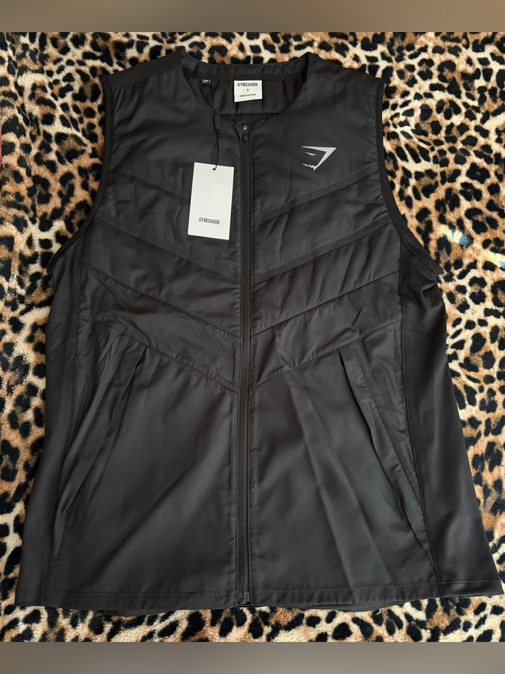 Men’s Gymshark Speed Gilet Lightweight Black Vest size Small